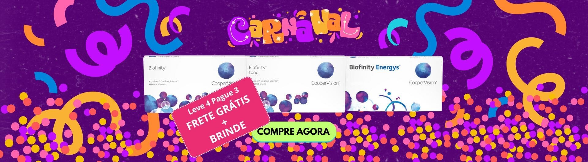 Vem verão lentes de contato Biofinity