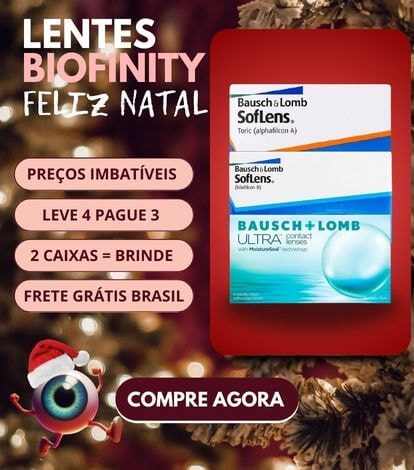 Lentes de contato Bausch e Lomb para o Natal