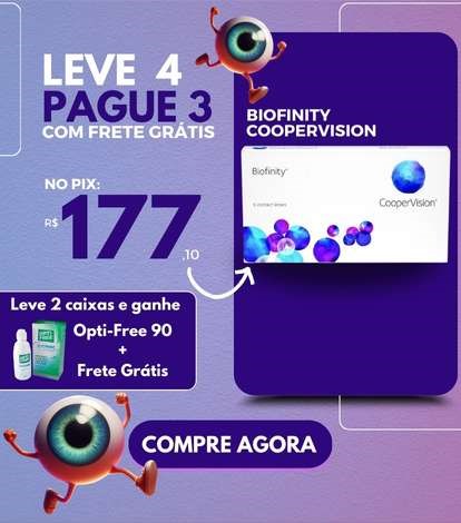 Leve 4 Pague 3 Biofinity - CoopervVision