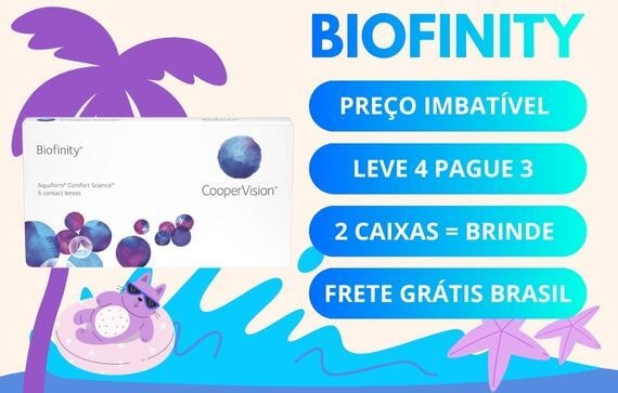 Vem verão lentes de contato Biofinity