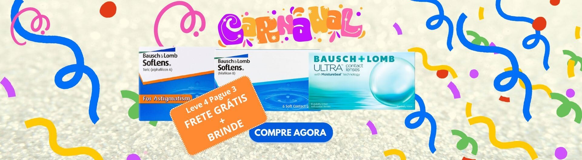 Carnaval lentes de contato Bausch e Lomb