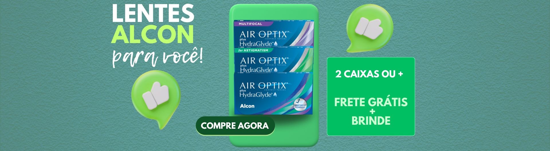 Lentes de contato Air Optix Hydraglyde