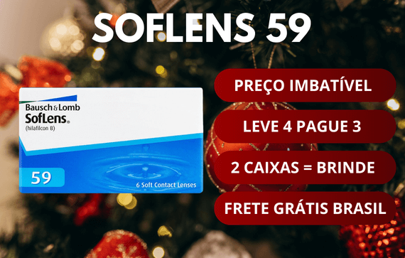 Lentes de contato Soflens 59 no Natal